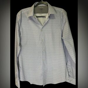Calvin Klein Men's Blue/White Extreme Slim Fit Shirt, Size L, EUC